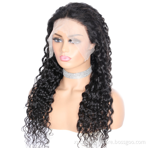 Cuticle Aligned virgin brazilian hair transparent swiss lace 13X6 deeper parting hd lace frontal wig